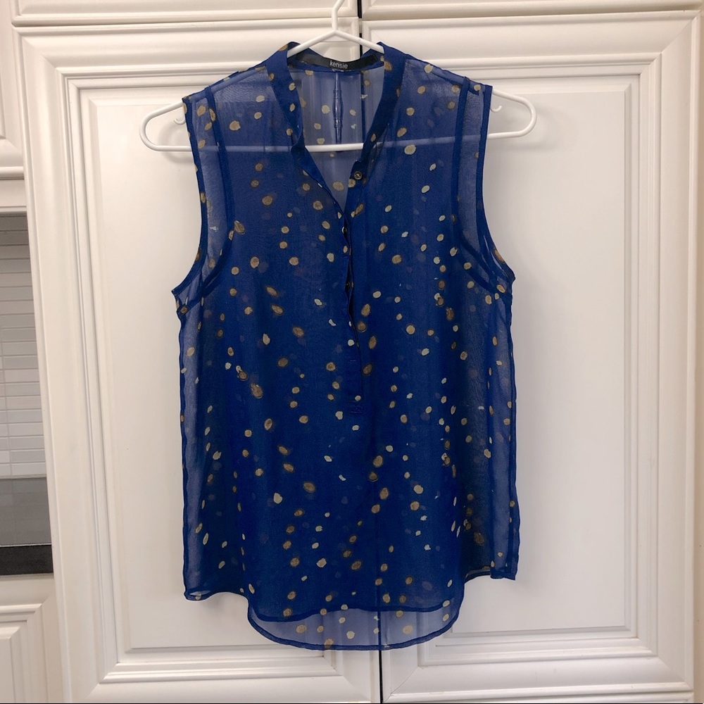 Kensie women’s sheer sleeveless blouse